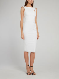 Albiera Bateau Neckline Midi Dress