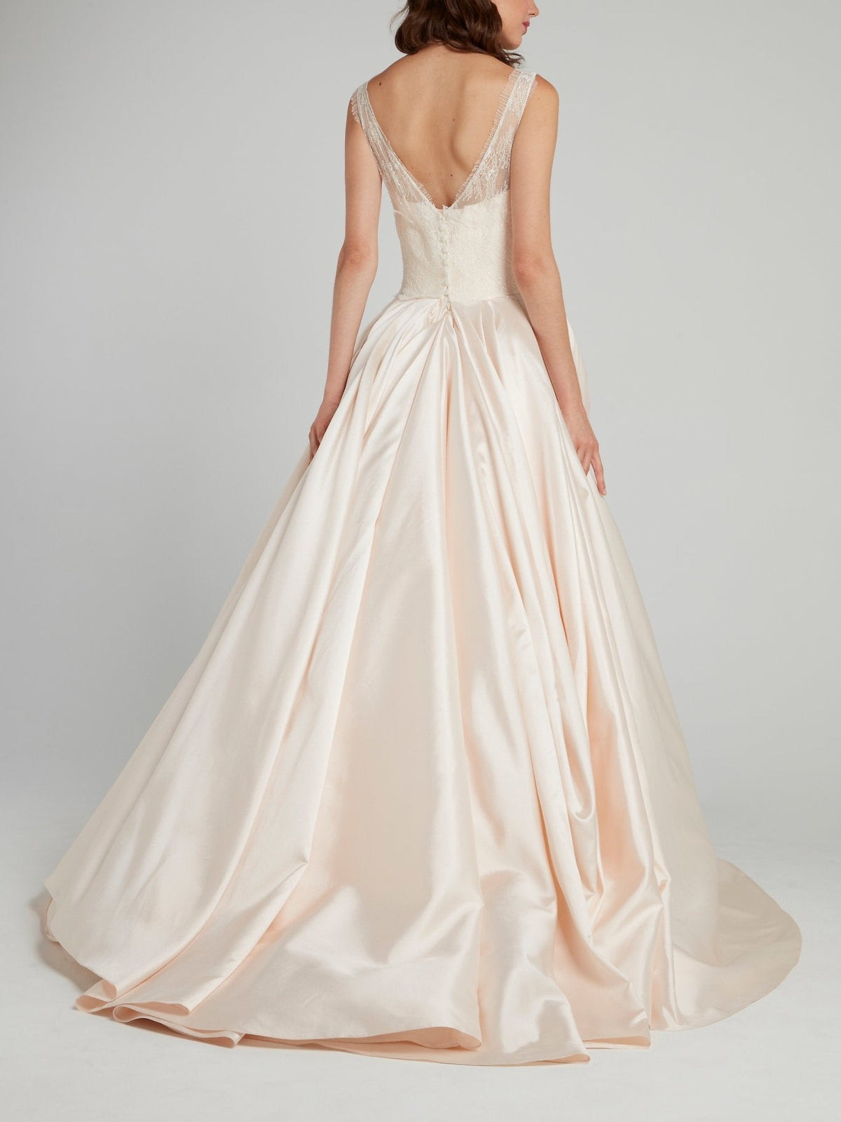 Bateau Empire Ball Gown Bridal Dress