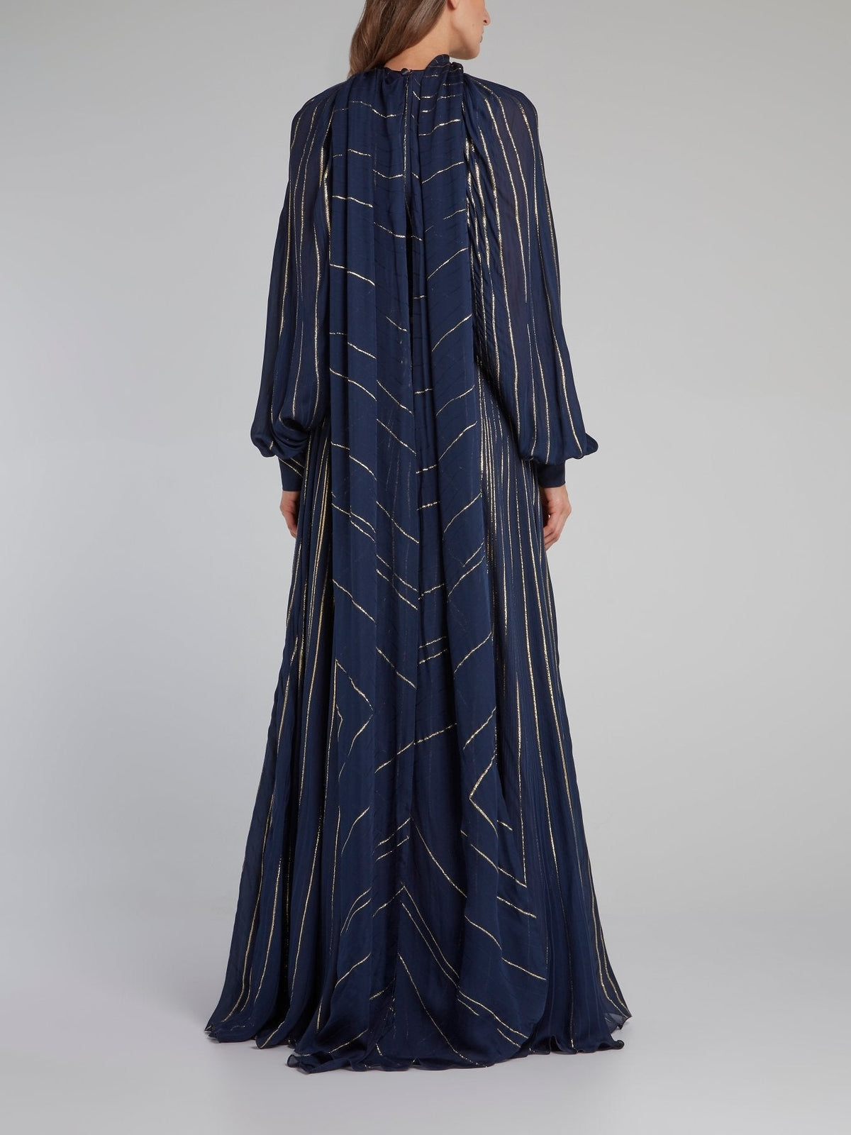 Nags Navy Bishop Sleeve Maxi Dress