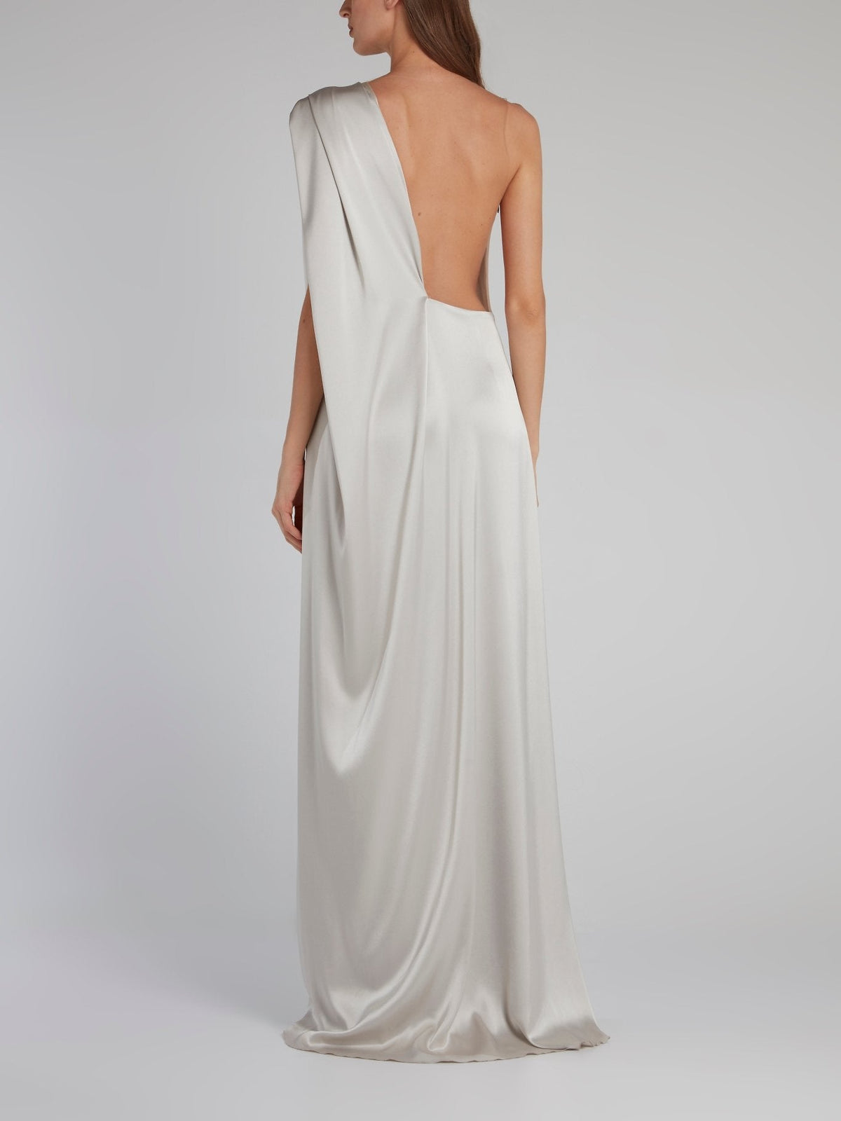 Embellished Draped Column Gown